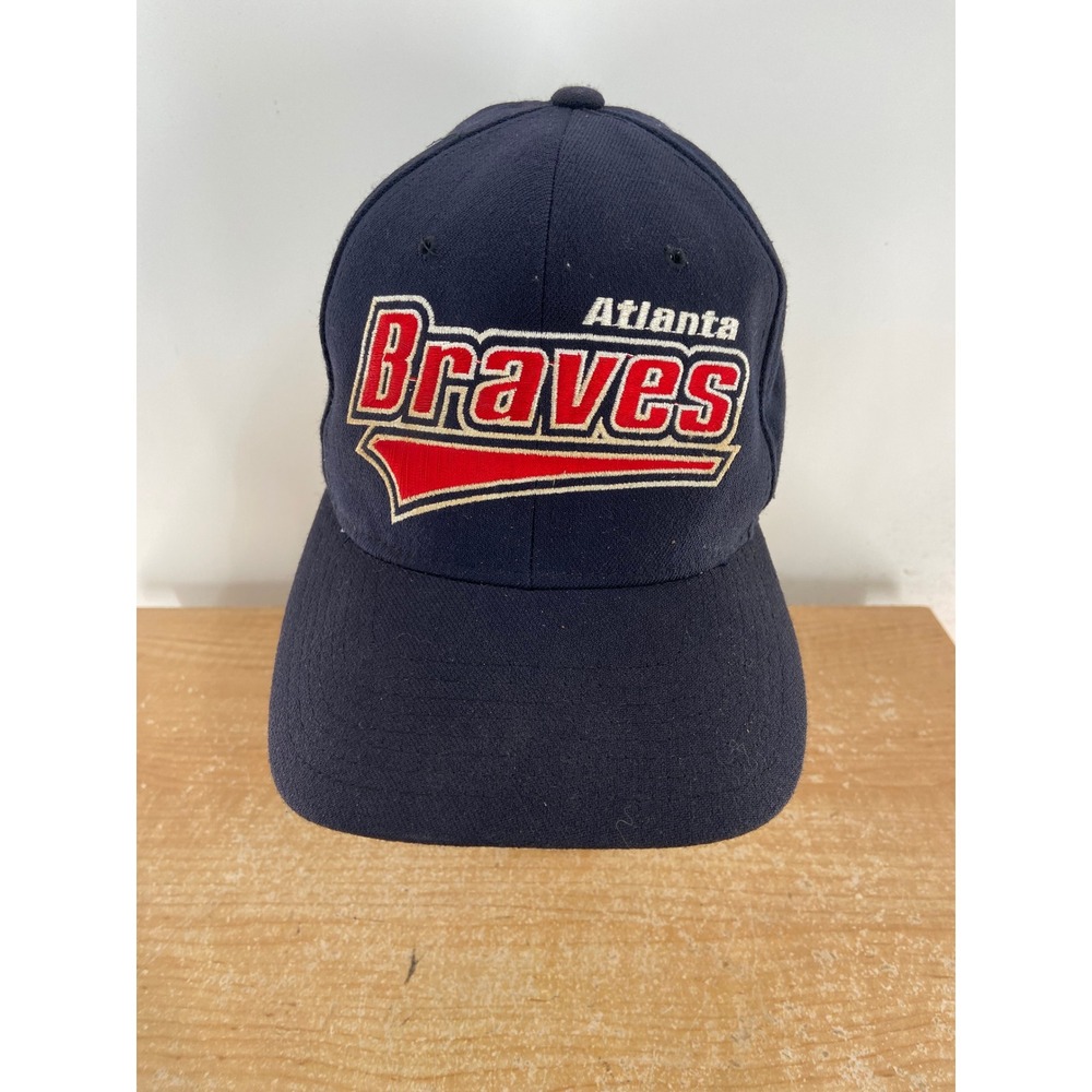 Starter Atlanta Braves MLB Starfit Baseball Cap Navy Blue Vintage Hat Mens